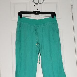 Teal Linen Pants